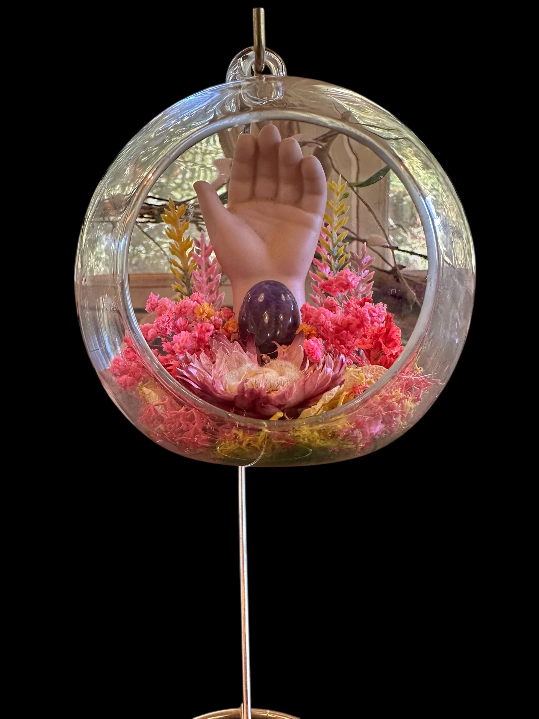 Glass Ornament - Porcelain Doll Hand